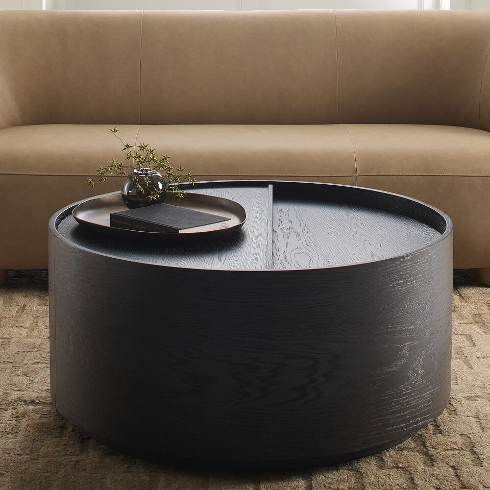 Volume Round Storage Drum Coffee Table (91 cm) | West Elm Australia